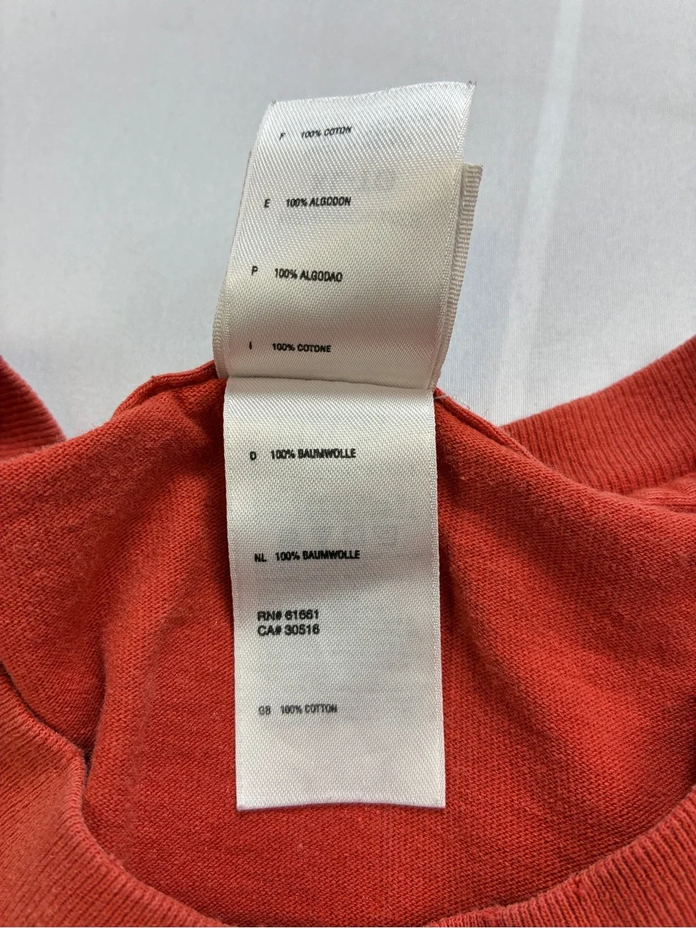 The North Face Red/Orange Short Sleeve Tee with Chest Stripe Graphic
